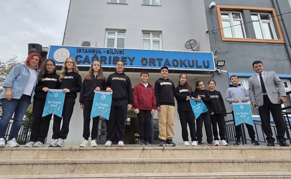 Silivri Çağrıbey Ortaokulu’nda “Ben Temiz Sınıfım Temiz” projesi tam hız