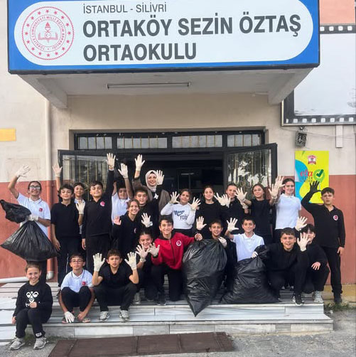 Silivri Ortaköy Sezin Öztaş Ortaokulu’nda çevre ve değerler el ele