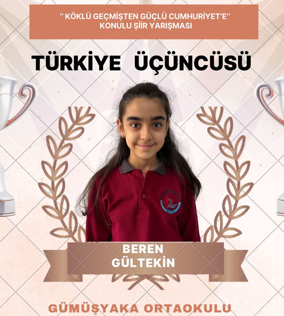 Silivri Gümüşyaka Ortaokulu’ndan Türkiye derecesi