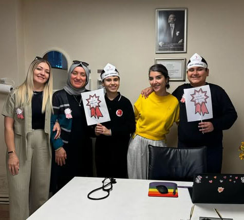 Silivri Ortaköy Sezin Öztaş Ortaokulu öğrencilerinden Kızılay Haftası ziyareti