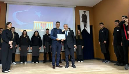 Silivri Necip Sarıbekir Lisesi’nde Zeybek Gösterisine Teşekkür Belgesi