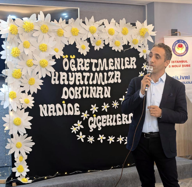 Silivri Eğitim Bir Sen Temsilcisi Erdal Karabacak: “Öğretmenin itibarı toplumun vicdanıdır”