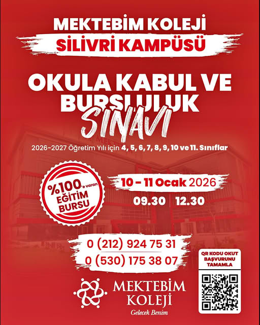 Silivri Mektebim Koleji’nde 2026–2027 Eğitim Yılı Bursluluk Sınavı başvuruları başladı
