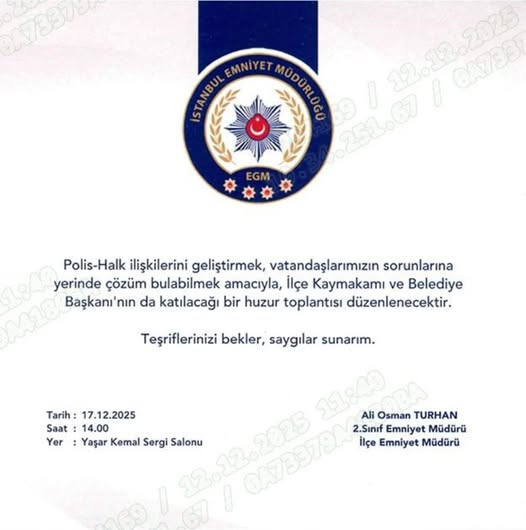 Silivri’de Polis–Halk Buluşması düzenleniyor