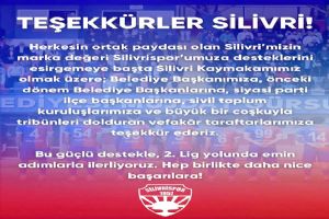 Silivrispor Başkanı Nuri Çolakoğlu’ndan Silivri’ye teşekkür