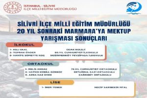 Silivrili öğrencilerden 20 Yıl Sonraki Marmara’ya Mektup