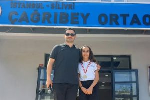 Silivri Çağrıbey Ortaokulu öğrencisi Azra Naz Emre’den çevreye duyarlı başarı