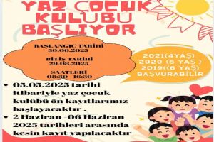 Silivri Abdullah Aliye Can Anaokulu'nda Yaz Çocuk Kulübü