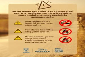 Silivri Belediyesinden yangın uyarısı: 'Doğamızı ve emeği koruyalım'