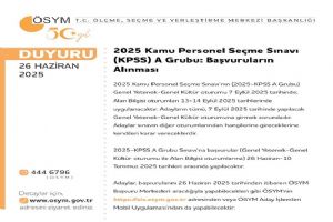KPSS A Grubu başvuruları başladı