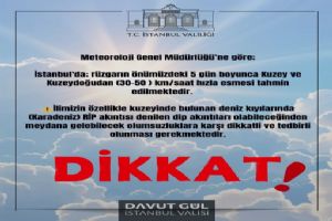 İstanbul Valiliği’nden Rüzgâr ve RİP Akıntısı Uyarısı