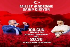 Millet iradesine sahip çıkmak için Saraçhane’de buluşuluyor