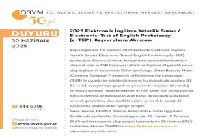Elektronik İngilizce Yeterlik Sınavı başvuruları başladı