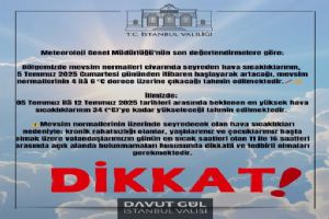 İstanbul Valiliği uyardı: Aşırı sıcaklara dikkat!