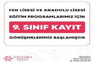 Silivri Mektebim Koleji Kampüsü’nde 9. sınıf kayıtları başladı