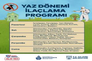Silivri'de Yaz Dönemi İlaçlama Programı mahalle bazında devam ediyor