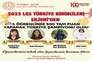 Silivri’den 4 LGS Türkiye birincisi