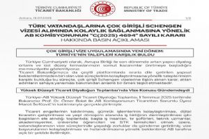 Türk Vatandaşlarına çok girişli Schengen vizesinde kolaylık