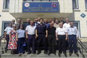 Silivri Muhtarlarından Jandarma Komutanı Çelik’e hayırlı olsun