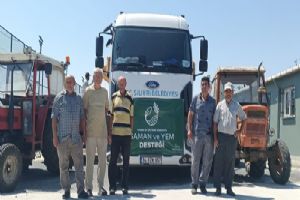 Silivri Belediyesi’nden üreticiye saman desteği