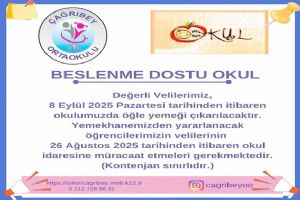 Silivri Çağribey Ortaokulu’nda öğrencilere öğle yemeği hizmeti başlıyor