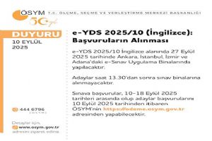 e-YDS 2025/10 başvuruları başladı