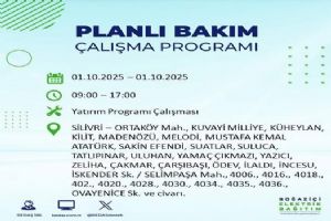Silivri’de 1 Ekim’de planlı elektrik kesintisi
