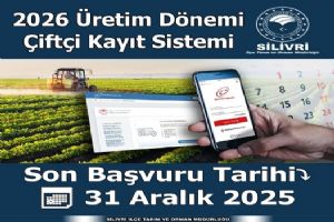 Silivri İlçe Tarım Müdürlüğü: ÇKS Kayıt Yenilemede son tarih 31 Aralık 2025!