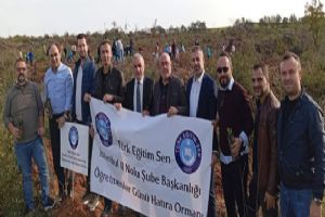 “Öğretmenler Günü Hatıra Ormanı” için fidanlar toprakla buluştu