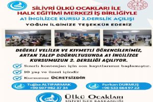link Silivri Ülkü Ocakları'nda İngilizce Kursuna ikinci sınıf açıldı