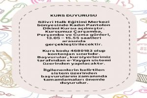 link Silivri Halk Eğitim’den kadınlara Pantolon Dikimi Kursu