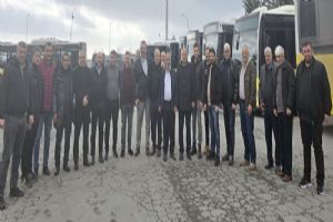 Silivri Şoförler Odası Başkan Adayı Yalçınkaya hafta sonunda otobüsçü esnafıyla buluştu