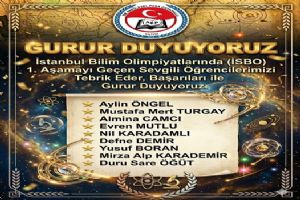 Silivri Abdülezel Paşa Ortaokulu’ndan İstanbul Bilim Olimpiyatlarında gururlandıran başarı