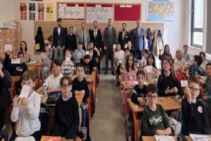 Silivri Kaymakamı Toğan ve Millî Eğitim Müdürü Damat’tan Hoca Ahmet Yesevi İlkokulu’na ziyaret