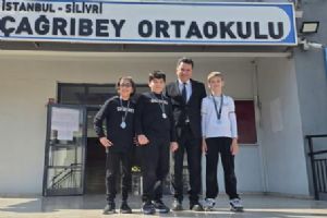 Silivri Çağrıbey Ortaokulu öğrencilerinden okçulukta İstanbul ikinciliği