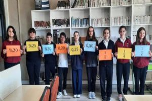Silivri Çağrıbey Ortaokulu’nda matematik dersi doğayla buluştu