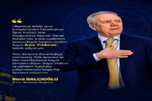 link Silivri Belediye Başkanı Bora Balcıoğlu’ndan Aziz Yıldırım’a tebrik mesajı