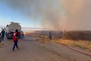 Silivri Kızılay Ekipleri yangın bölgesinde görev başındaydı