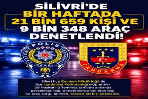 link Silivri'de bir haftada 21 Bin 659 kişi ve 9 Bin 348 araç denetlendi