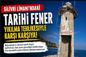 link Silivri Limanı’ndaki eski deniz feneri tehlike saçıyor