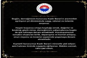 Silivri SİAD, Kurucu Başkanı Kadir Baran'ı andı