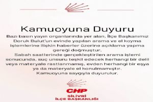 link Silivri CHP’den Doruk Bulut açıklaması: Evden hiçbir eşya ya da materyale el konulmadı