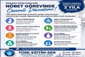 MEB'den öğretmenlere nöbet görevinde yeni düzenleme