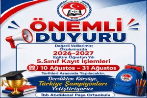 link Silivri Abdülezel Paşa Ortaokulu'nda 5. sınıf kayıtları 10 Ağustos'ta başlıyor