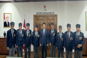 link Türkiye Muharip Gaziler Derneği Silivri Şubesi'nden Kaymakam Murat Eren'e hayırlı olsun ziyareti