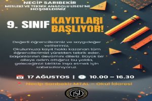 Silivri Necip Sarıbekir MTAL'de 9. sınıf kayıtları 17 Ağustos'ta başlıyor