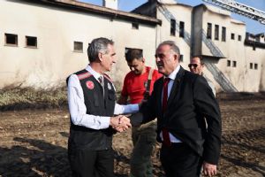 link Aslan ve Ekici, Silivri'de yangın söndürme çalışmalarını inceledi