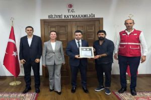 link Silivri Kaymakamı Eren, Kızılay yetkililerini kabul etti