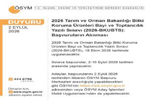 Bitki Koruma Ürünleri Bayilik Sınavı başvuruları başladı