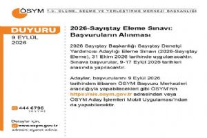 link 2026 Sayıştay Eleme Sınavı başvuruları başladı